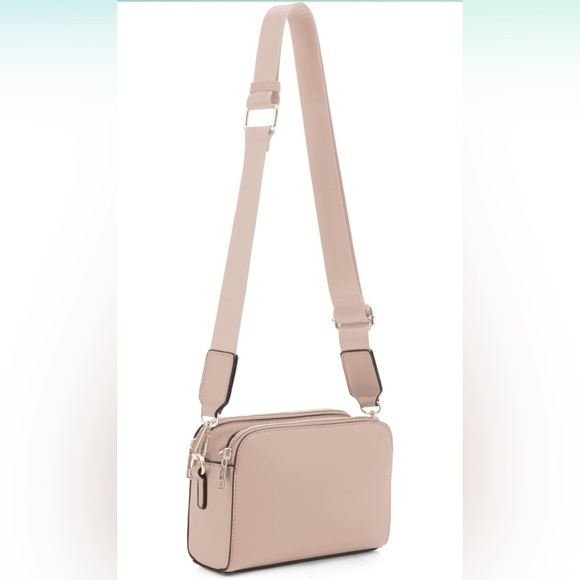 Evve Handbags - Crossbody Bags for Women Trendy Triple Zip Small Crossbody Purse Wide Straps